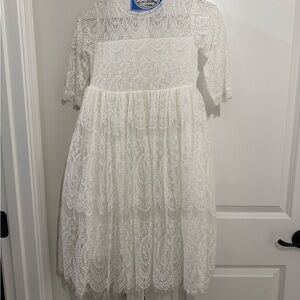 Ivory Lace Special Occasion Dress for Girls
